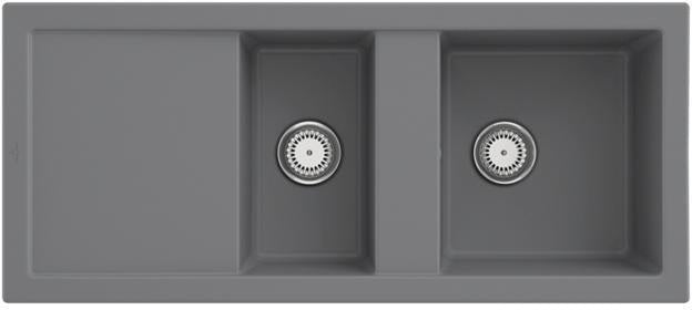 Villeroy & Boch Spüle SUBWAY 80 snow white 1160x510mm CeramicPlus Doppelbecken reversibel