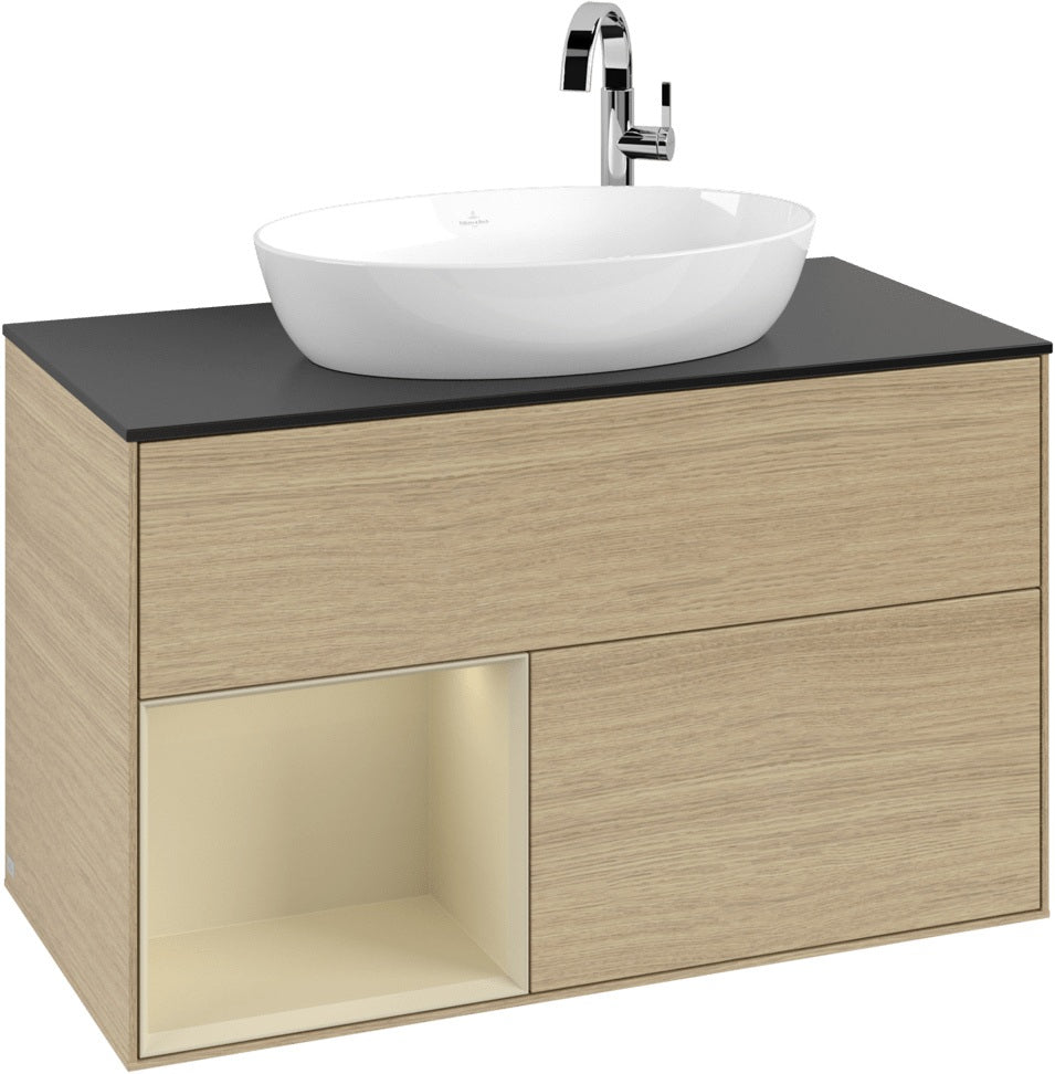 Villeroy & Boch Finion Waschtischunterschrank 1000 mm Glossy White Lacquer mit Beleuchtung