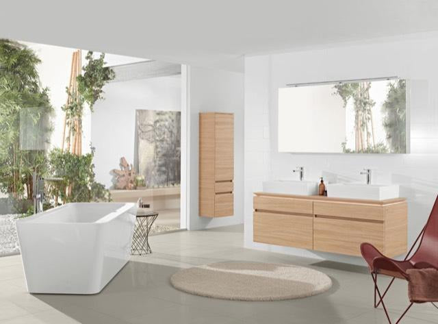 Villeroy & Boch Squaro Edge 12 Freistehende Badewanne 1800x800mm Weiß Alpin Quaryl