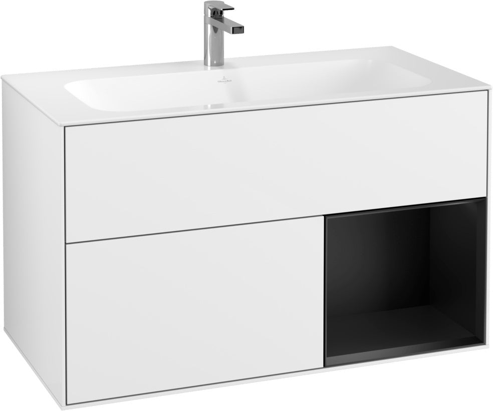 Villeroy & Boch Finion Waschtischunterschrank 996 mm White Matt Lacquer mit Beleuchtung