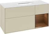 Villeroy & Boch Finion Waschtischunterschrank G711G Black Matt Lacquer 1200 mm mit Beleuchtung