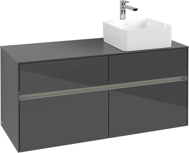 Villeroy & Boch Waschbeckenunterschrank Collaro C043 B0 1200 mm Glossy Grey mit Beleuchtung