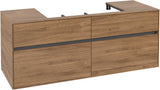 Villeroy & Boch Waschtischunterschrank Collaro Kansas Oak 1400 mm mit 4 Auszügen und SoftClosing