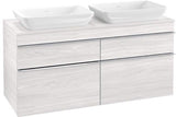 Villeroy & Boch Venticello Waschtischunterschrank 1257 mm Glossy White, 4 Auszüge, für 2 Waschtische