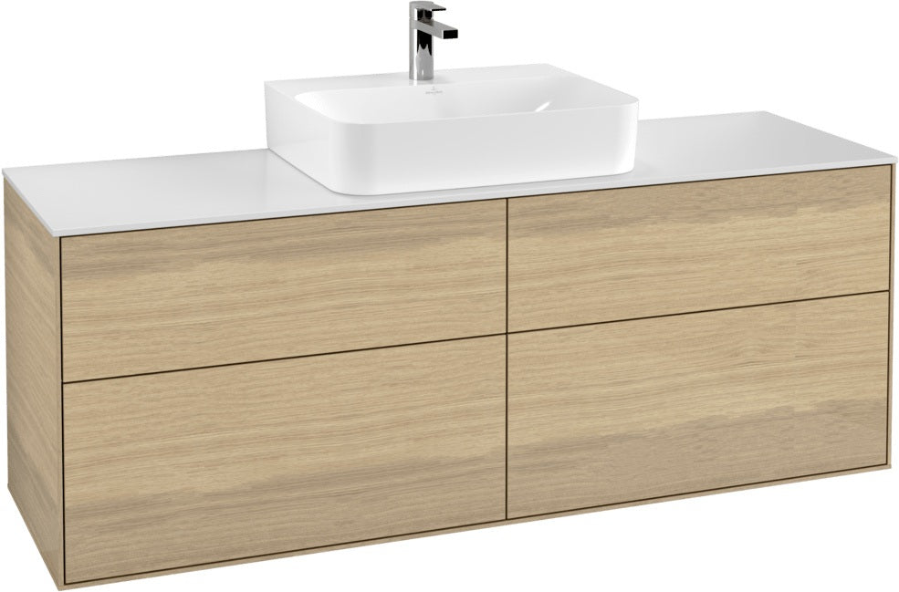 Villeroy & Boch Finion Waschtischunterschrank 1600 mm Anthrazit Matt mit Beleuchtung