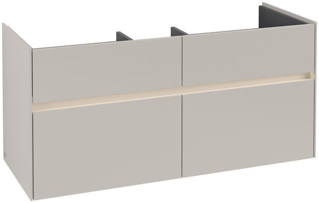 Villeroy & Boch Collaro Waschtischunterschrank 1154 mm Black Matt mit LED-Beleuchtung und 4 Auszügen