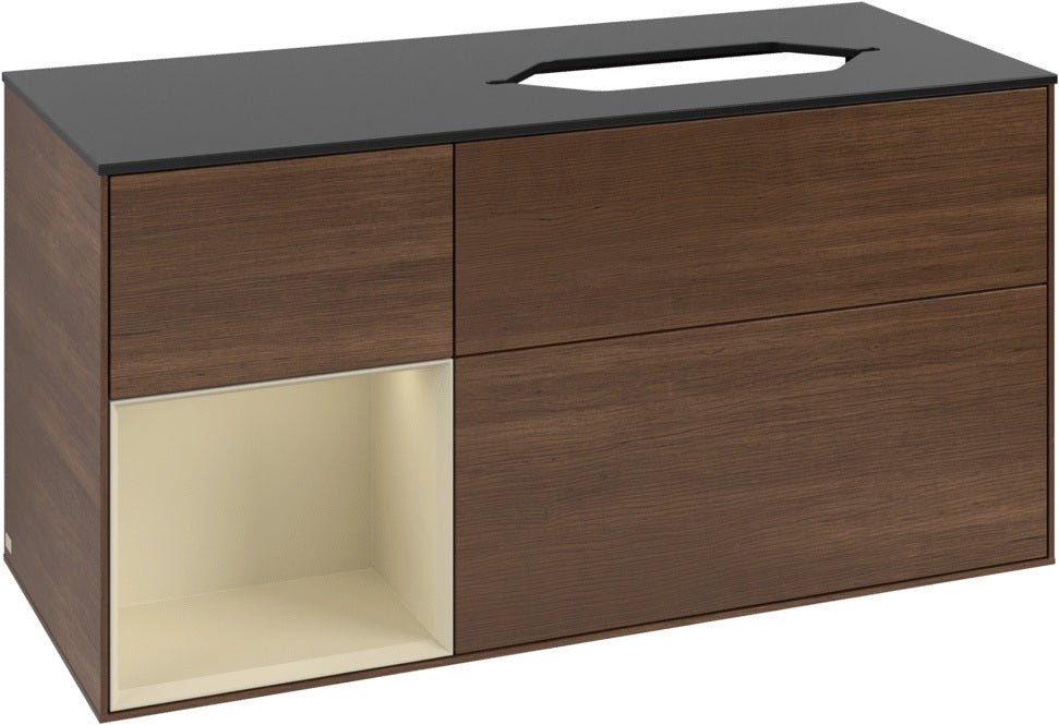Villeroy & Boch Finion Waschtischunterschrank 120 cm Glossy White Lacquer mit Beleuchtung