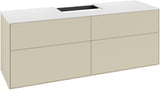 Villeroy & Boch Finion Waschtischunterschrank 1600 mm Anthrazit Matt mit Beleuchtung