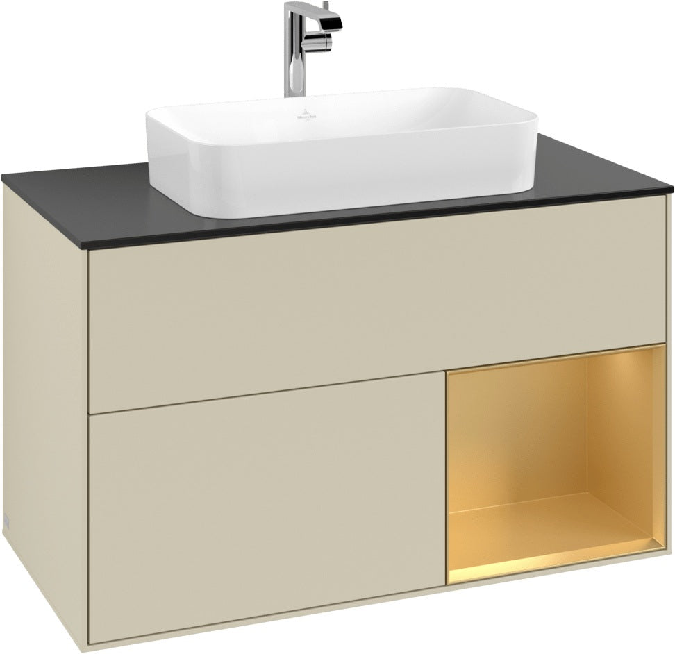 Villeroy & Boch Waschtischunterschrank Finion F252G 1000 mm Glossy White Lacquer mit LED-Beleuchtung