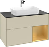 Villeroy & Boch Waschtischunterschrank Finion F252G 1000 mm Glossy White Lacquer mit LED-Beleuchtung