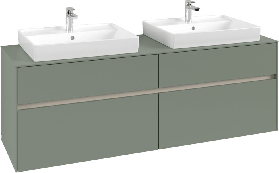 Villeroy & Boch Waschtischunterschrank Collaro C024 B0 1600 mm White Oak mit LED-Beleuchtung