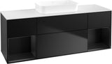 Villeroy & Boch Finion Waschtischunterschrank 1600 mm Glossy White Lacquer mit Beleuchtung