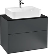 Villeroy & Boch Finion Waschbeckenunterschrank 800 mm Glossy White Lacquer – Wandmontage, 2 Auszüge