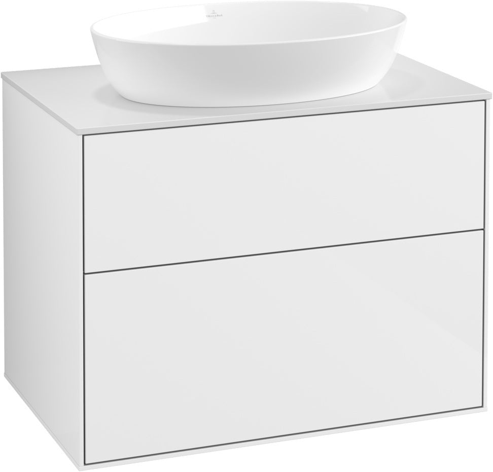 Villeroy & Boch Finion Waschtischunterschrank 800 mm Glossy White Lacquer – 2 Auszüge mit SoftClosing