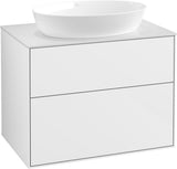 Villeroy & Boch Finion Waschtischunterschrank 800 mm Glossy White Lacquer – 2 Auszüge mit SoftClosing