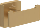 Villeroy & Boch Elements - Striking Doppel-Handtuchhaken, eckig, Chrom, 80 x 44 x 45 mm