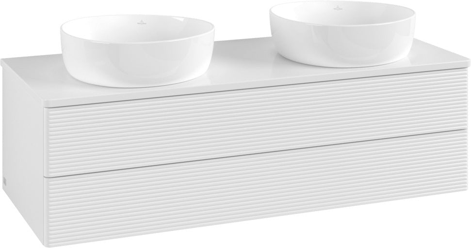 Villeroy & Boch Waschtischunterschrank Antao K24110 1200 mm Glossy White Lacquer mit 2 Auszügen