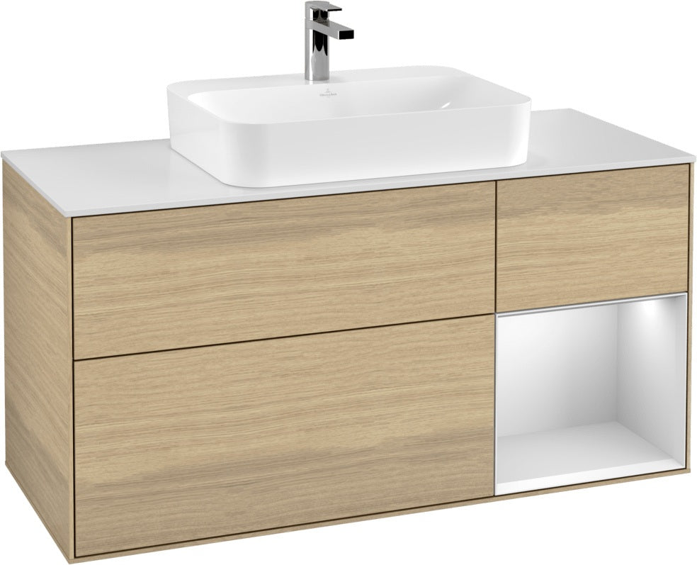 Villeroy & Boch Waschtischunterschrank Finion F421G 1200 mm Glossy White Lacquer