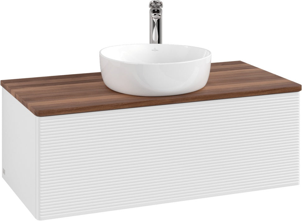 Villeroy & Boch Waschtischunterschrank Antao 1000 mm Glossy White Lacquer mit Auszugsbeleuchtung