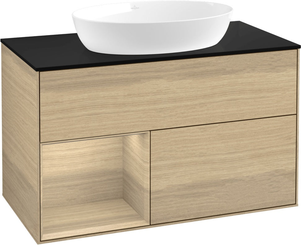 Villeroy & Boch Finion Waschtischunterschrank 1000 mm Glossy White Lacquer mit Beleuchtung