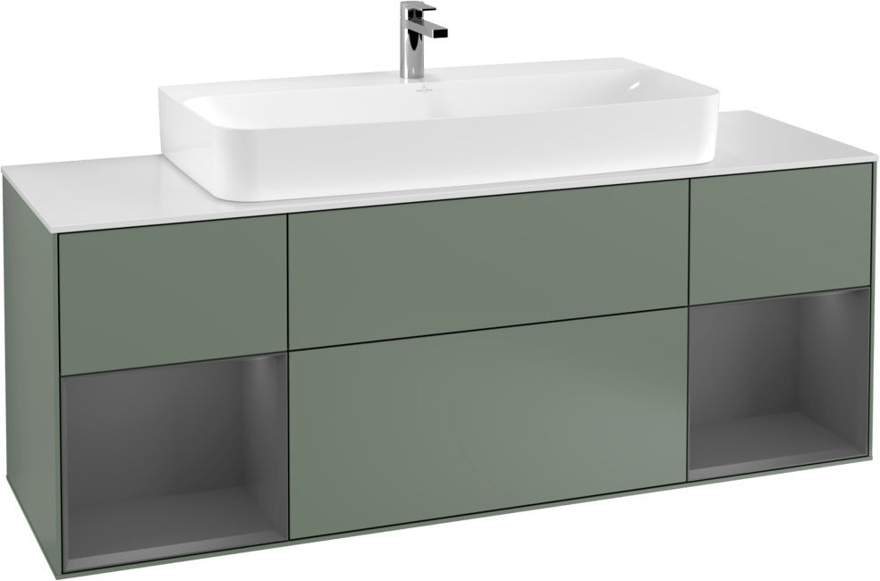 Villeroy & Boch Finion Waschtischunterschrank 1600 mm Glossy White Lacquer mit Beleuchtung