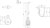 Villeroy & Boch Toilettenbürstengarnitur Elements - Tender, Wandmontage, Chrom, 94 x 118 x 353 mm
