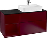 Villeroy & Boch Finion Waschbeckenunterschrank 1200 mm Glossy White Lacquer mit Beleuchtung