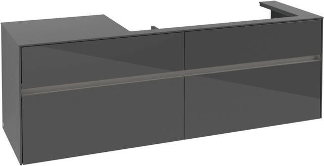 Villeroy & Boch Waschbeckenunterschrank Collaro C030 B0 1600 mm Glossy Grey mit Beleuchtung
