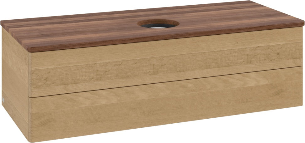 Villeroy & Boch Waschbeckenunterschrank Antao 1200 mm Warm Walnut mit Auszugsbeleuchtung