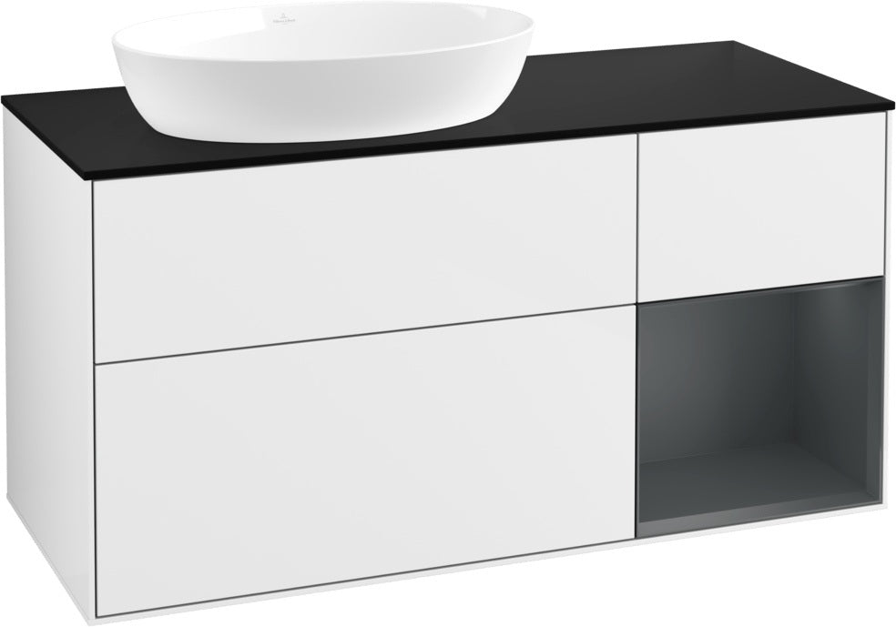 Villeroy & Boch Finion Waschtischunterschrank 1200 mm Glossy White Lacquer mit LED-Beleuchtung