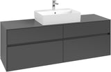 Villeroy & Boch Waschtischunterschrank Collaro C134 B0 1600 mm White Oak mit Beleuchtung und SoftClosing
