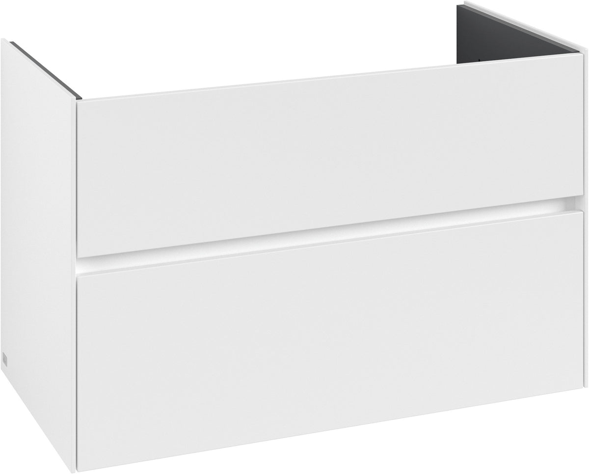Villeroy & Boch Waschtischunterschrank Collaro White Matt 961 mm – 2 Auszüge, SoftClosing, Push-Open