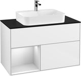 Villeroy & Boch Finion Waschtischunterschrank 1000 mm Glossy White Lacquer mit LED-Beleuchtung