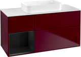 Villeroy & Boch Finion Waschbeckenunterschrank 1200 mm Walnut Veneer mit Beleuchtung