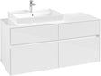 Villeroy & Boch Waschtischunterschrank Collaro C082 1200 mm Glossy White mit 4 Auszügen und SoftClosing