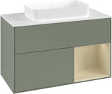 Villeroy & Boch Finion Waschtischunterschrank 1000 mm Glossy White Lacquer mit LED-Beleuchtung