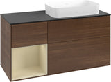 Villeroy & Boch Finion Waschtischunterschrank 120 cm Glossy White Lacquer mit Beleuchtung