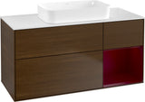 Villeroy & Boch Finion Waschtischunterschrank G711G Black Matt Lacquer 1200 mm mit Beleuchtung