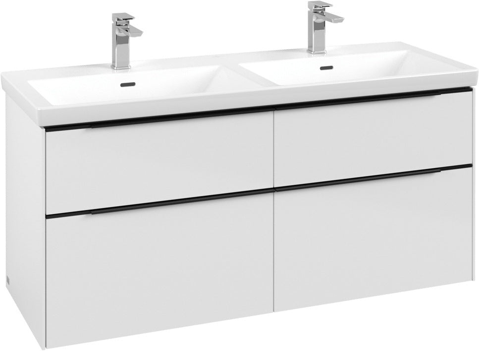 Villeroy & Boch Subway 3.0 Waschtischunterschrank 1272 mm Brilliant White mit 4 Auszügen