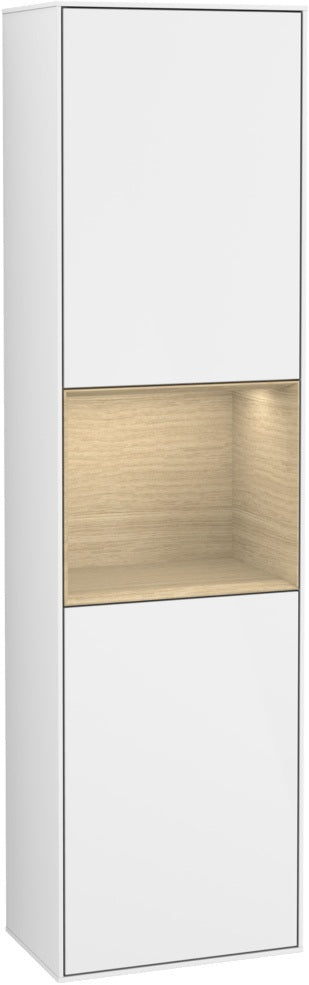 Villeroy & Boch Hochschrank Finion F460GF – 418 mm, Glossy White Lacquer, mit Beleuchtung & SoftClosing