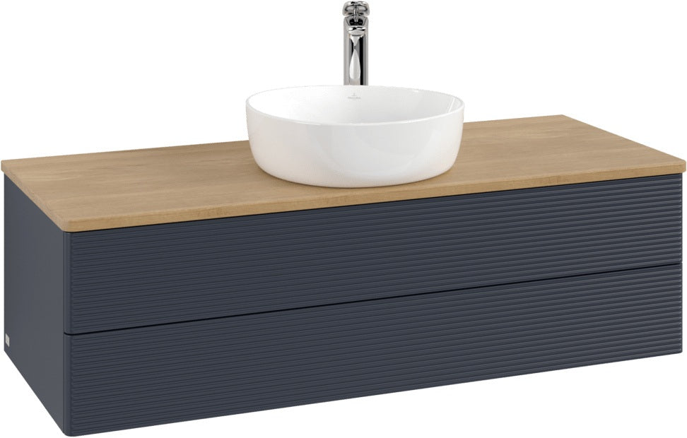 Villeroy & Boch Antao Waschbeckenunterschrank 1200 mm Anthrazit mit LED-Beleuchtung