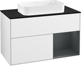 Villeroy & Boch Waschtischunterschrank Finion F252G 1000 mm Glossy White Lacquer mit LED-Beleuchtung