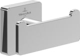 Villeroy & Boch Elements - Striking Doppel-Handtuchhaken, eckig, Chrom, 80 x 44 x 45 mm