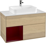 Villeroy & Boch Finion Waschtischunterschrank 1000 mm White Matt Lacquer mit LED-Beleuchtung