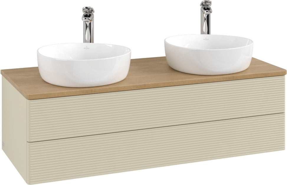 Villeroy & Boch Antao Waschtischunterschrank 1200 mm, 2 Auszüge, Push-Open, Stone Grey Matt