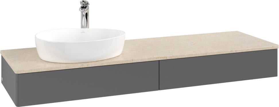 Villeroy & Boch Antao Waschtischunterschrank 1600 mm Anthracite Matt Lacquer mit Hahnlochbohrung