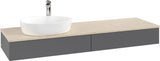 Villeroy & Boch Antao Waschtischunterschrank 1600 mm Anthracite Matt Lacquer mit Hahnlochbohrung