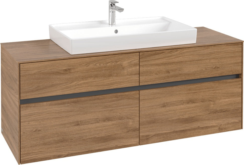 Villeroy & Boch Waschtischunterschrank Collaro Kansas Oak 1400 mm mit 4 Auszügen und SoftClosing
