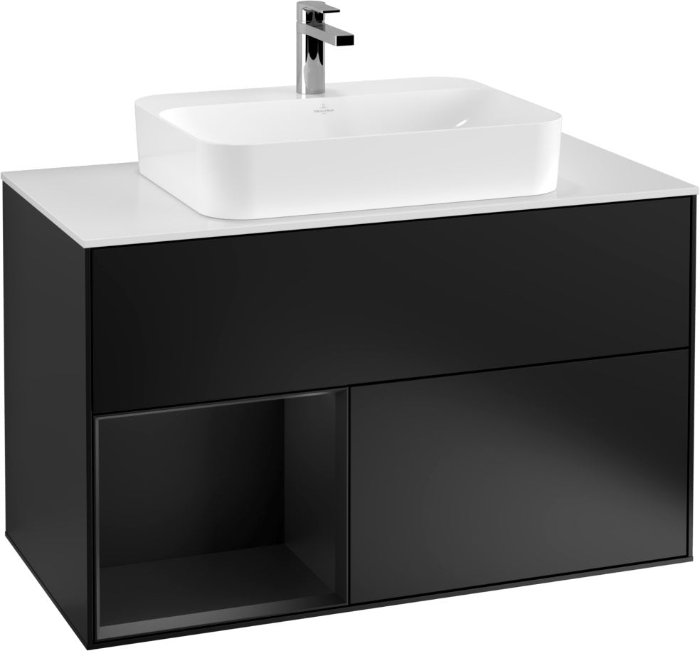 Villeroy & Boch Finion Waschtischunterschrank 1000 mm White Matt Lacquer mit LED-Beleuchtung
