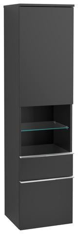 Villeroy & Boch Venticello Hochschrank 404 mm Glossy White – 1 Tür, 2 Auszüge, links